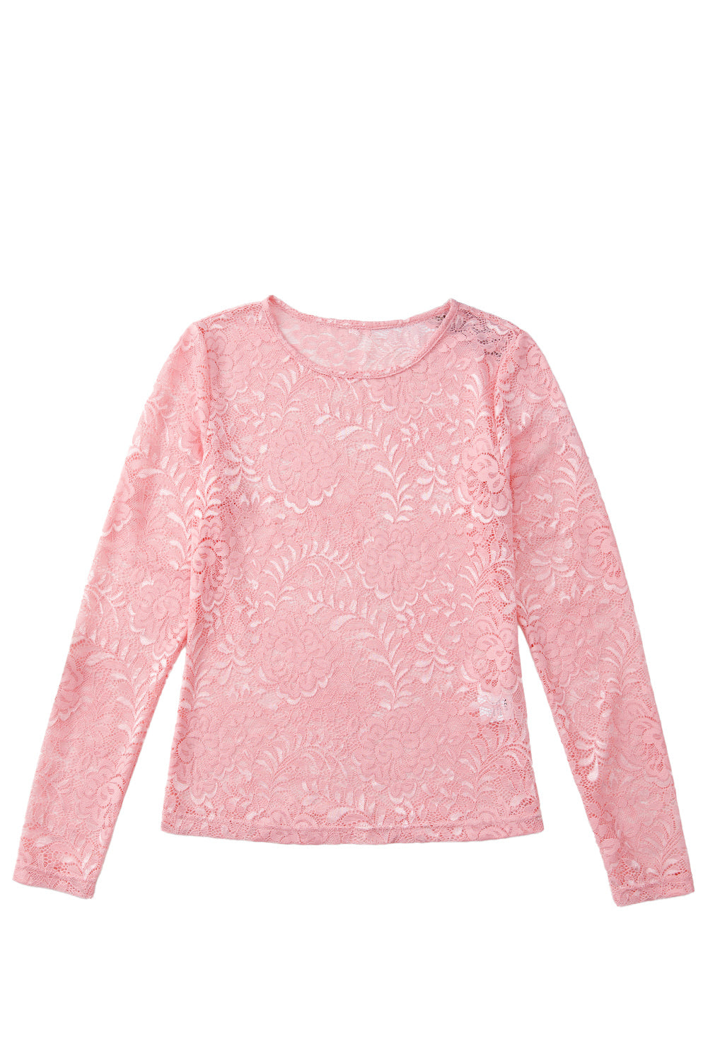 Blossom Floral Lace Sheer Long Sleeve Top